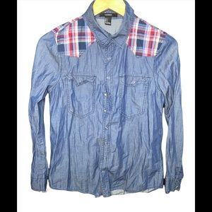 Forever 21 Southwestern Chambray Shirt